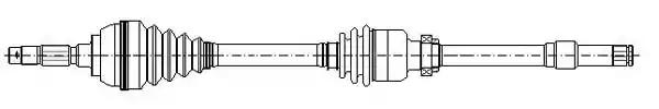 Cifam renault піввісь прав з abs l=750mm 23/23 зуб. clio ii bb cb 2.0 04-05 megane i... 655602 CIFAM