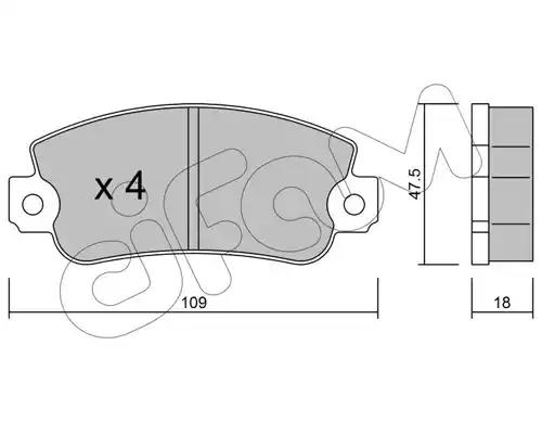 Cifam  fiat колодки тормозные передние panda 82-regata 83-uno 8220330 CIFAM
