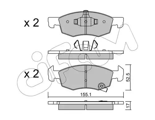 Cifam opel колодки гальмівні передні corsa e 10-16 14- 82210340 CIFAM