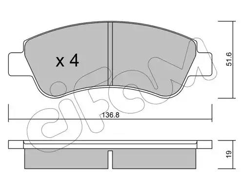 Cifam citroen гальмівні колодки передні berlingo xsara peugeot partner 206... 8223270 CIFAM