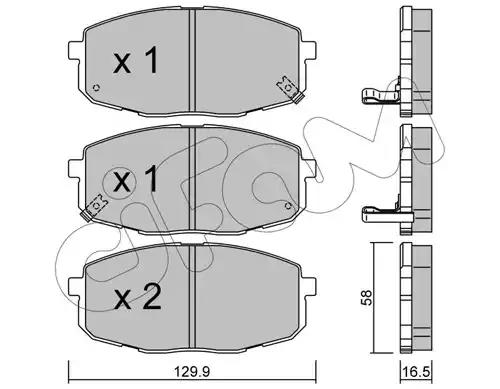 Cifam kia тормозные колодки передн.carens 02-ceedhyundai i30 07- 8225130 CIFAM