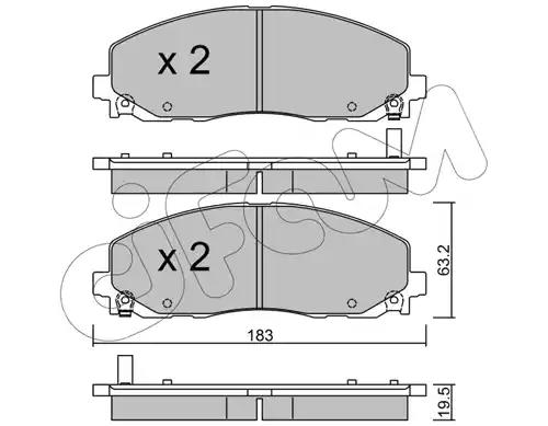 Cifam fiat гальмівні колодки передн.freemontchrysler grand voyager vlancia... 8229460 CIFAM