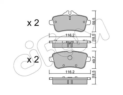 Cifam db колодки гальмівні задн. w166/x166/w176 a/gl/m class 11- 8229680 CIFAM