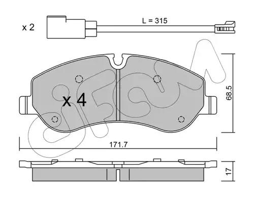 Cifam ford гальмівні колодки передн.transit 2.2tdci 12- 8229900 CIFAM