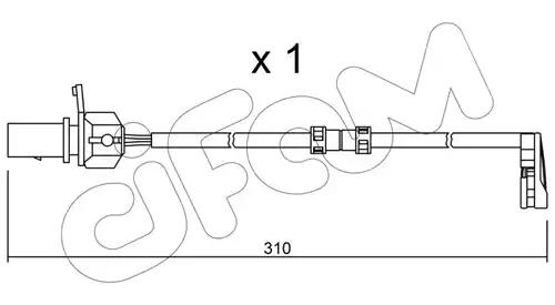Cifam audi датчик гальм. колод. передній 15- SU290 CIFAM