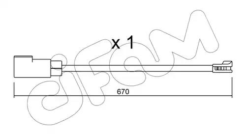 Cifam ford датчик гальм. колод. transit  14- SU341 CIFAM