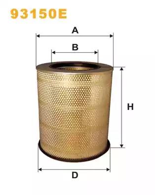 Фільтр повітряний 93150E WIX FILTERS