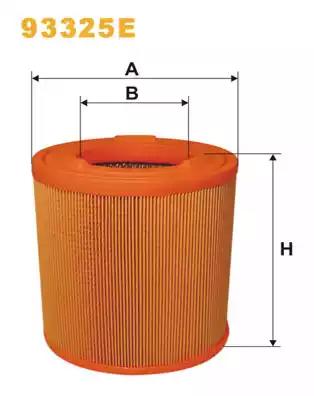 Фільтр повітряний 93325E WIX FILTERS