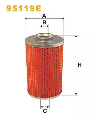 Паливний фільтр rvi tracer 9.8d 01.91- 95119E WIX FILTERS