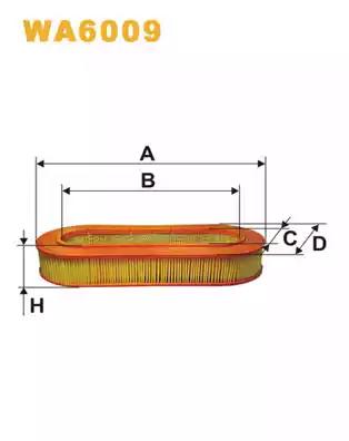 Фільтр повітряний WA6009 WIX FILTERS