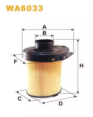 Фільтр повітряний WA6033 WIX FILTERS