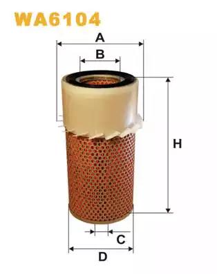 Фільтр повітряний WA6104 WIX FILTERS