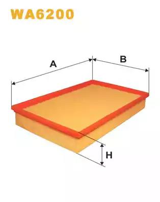 Фільтр повітряний fiat wa6200/ap038 вир-во wix-filters ua WA6200 WIX FILTERS