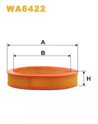 Фільтр повітряний WA6422 WIX FILTERS