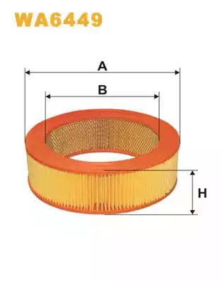 Повітряний фільтр WA6449 WIX FILTERS