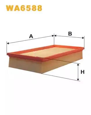 Фільтр повітряний mb 124 wa6588/ap118/4 вир-во wix-filters WA6588 WIX FILTERS