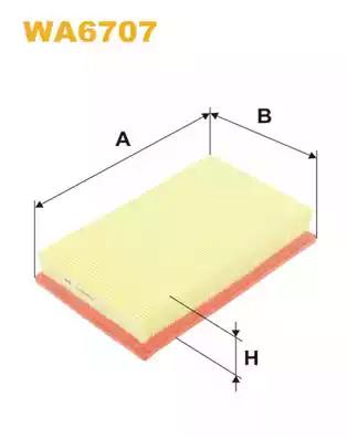 Фільтр повітряний opel wa6707/ap190 вир-во wix-filters WA6707 WIX FILTERS