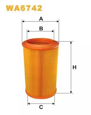 Фільтр повітряний WA6742 WIX FILTERS