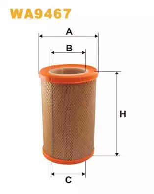Повітряний фільтр WA9467 WIX FILTERS