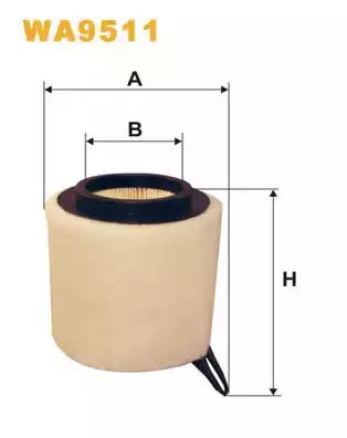 Фільтр повітряний WA9511 WIX FILTERS