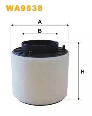 Фільтр повітряний WA9638 WIX FILTERS