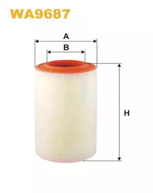 Фільтр повітряний WA9687 WIX FILTERS