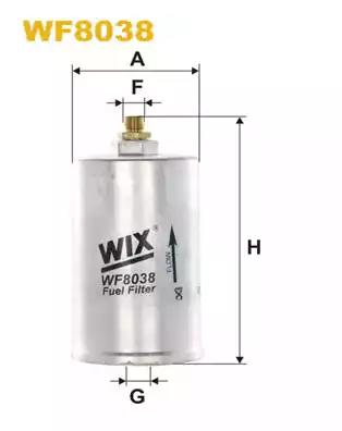 Фільтр паливний WF8038 WIX FILTERS
