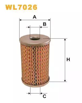 Фільтруючий елемент масляного фільтра WL7026 WIX FILTERS