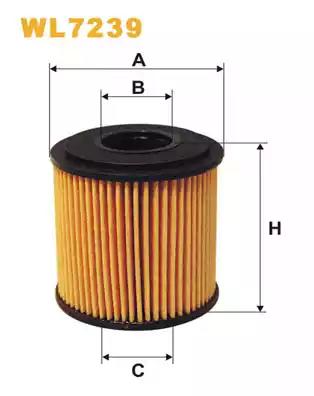 Фільтр масляний двигуна wl7239/oe655 вир-во wix-filters WL7239 WIX FILTERS