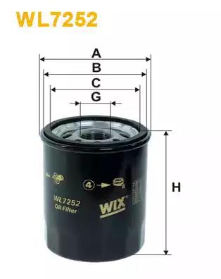 Фильтр масляный op 545/2 WL7252 WIX FILTERS
