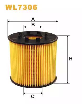 Фільтр масляний двигуна renault wl7306/oe666/1 вир-во wix-filters WL7306 WIX FILTERS