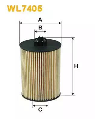 Фільтр масляний двигуна oe640/9/wl7405 вир-во wix-filters WL7405 WIX FILTERS