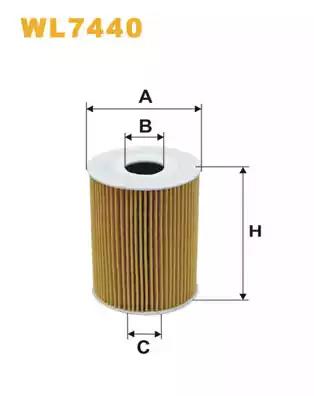 Фільтр масляний WL7440 WIX FILTERS