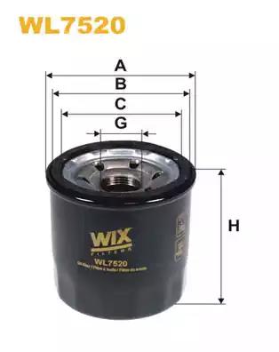Оливний фільтр WL7520 WIX FILTERS