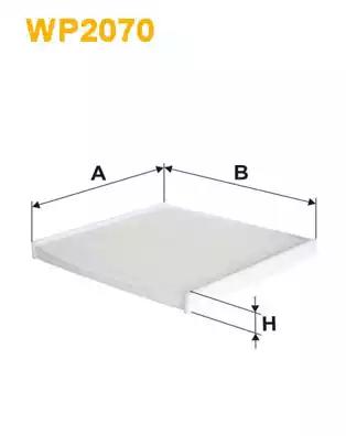 Фільтр, повітря у салоні WP2070 WIX FILTERS