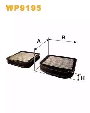 Фільтр салону вугільний WP9195 WIX FILTERS