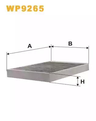 Фільтр салону mb вугільний 2шт. вир-во wix-filters WP9265 WIX FILTERS