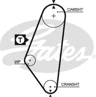 Ремінь грм 1.6-2.0i ascona/astra f/vectra a/omega a 5047 GATES