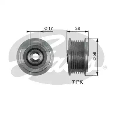 Обгінні муфти генератора вир-во gates OAP7169 GATES