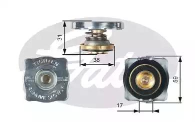 Запірна кришка радіатора ducato/niva 1.5-2.5 82-98 RC130 GATES