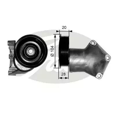 Натяжний пристрій, клиновий ремінь T38202 GATES