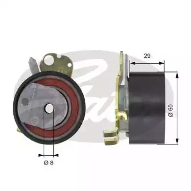 Натяжний ролик, зубчастий ремінь T43051 GATES