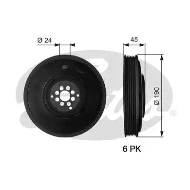 Шків, колінчатий вал TVD1034 GATES