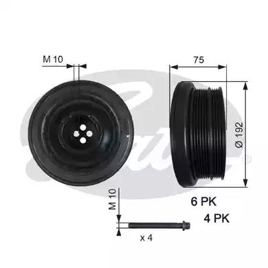 Шкив коленвала TVD1050A GATES