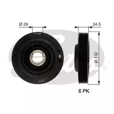 Шків, колінчатий вал TVD1059 GATES