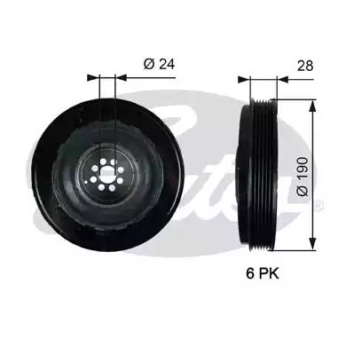 Ремінний шків колінчастого вала TVD1133 GATES