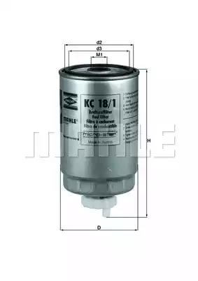 Фільтр паливний KC181 MAHLE KNECHT