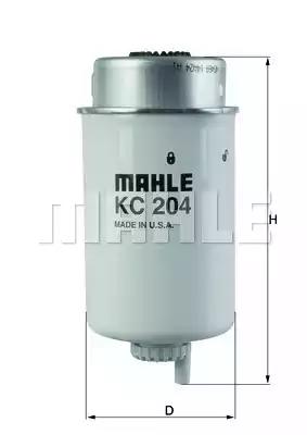 Паливний фільтр KC204 MAHLE KNECHT