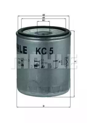 Паливний фільтр KC5 MAHLE KNECHT
