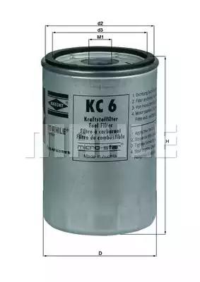 Паливний фільтр KC6 MAHLE KNECHT